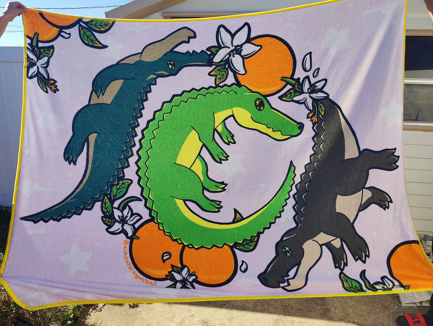 Alligator Trio Full-Size Fleece Blanket 200x150cm