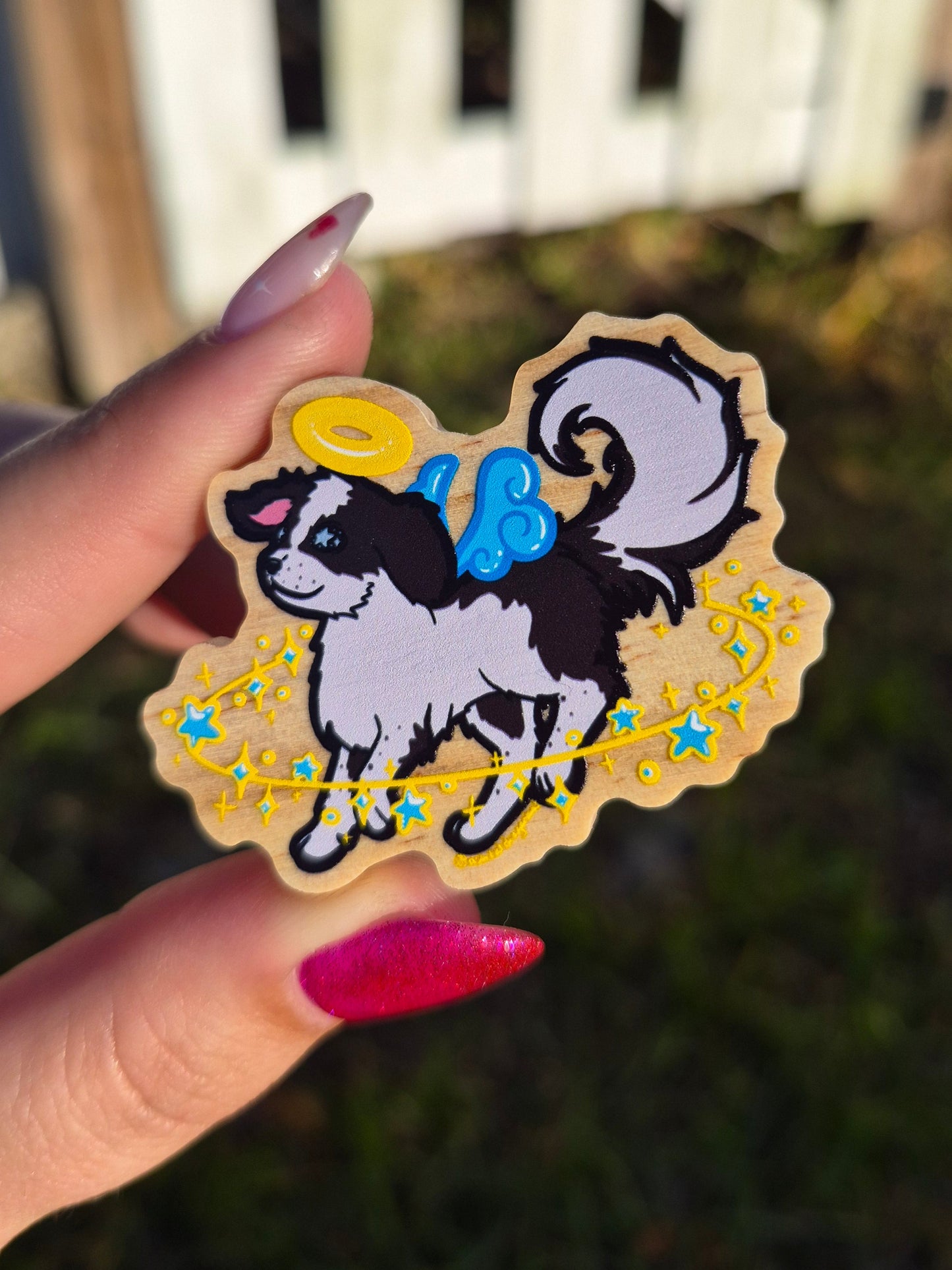 Shi-Tzu Angel 2" Wooden Pin