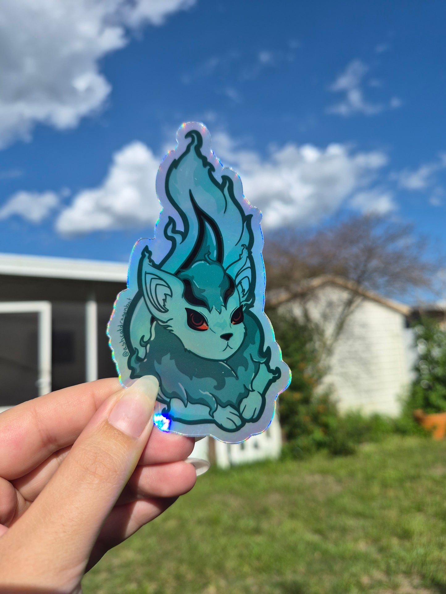 Ghost Xwee Virtual Pet 4.5" Holographic Sticker
