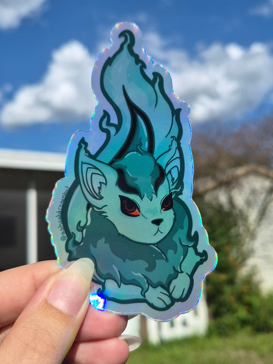 Ghost Xwee Virtual Pet 4.5" Holographic Sticker