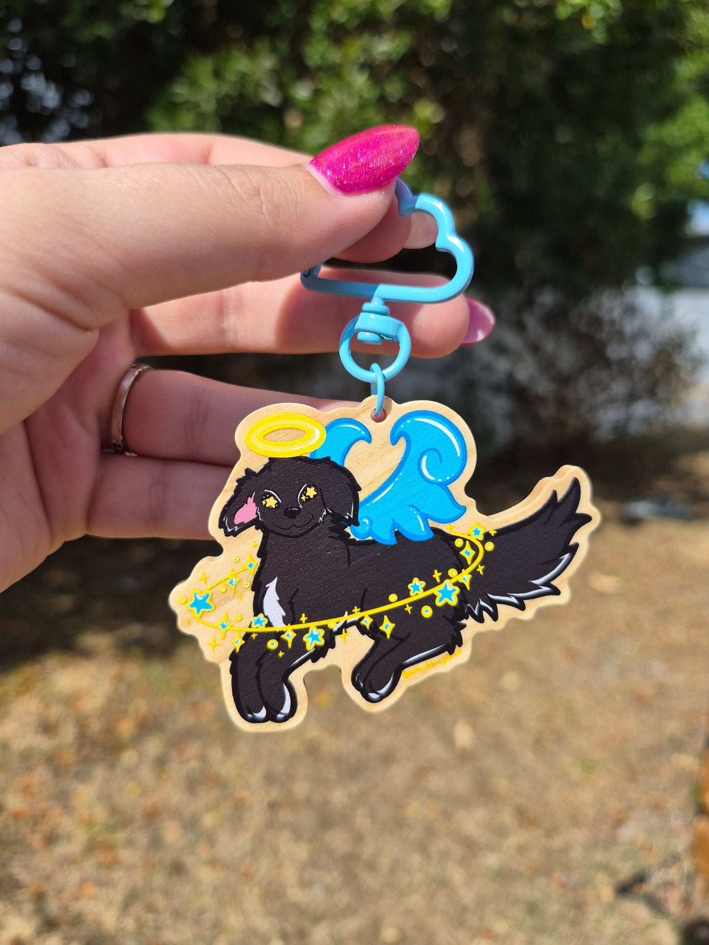 Labrador-Retriever Angel 3" Wooden Charm
