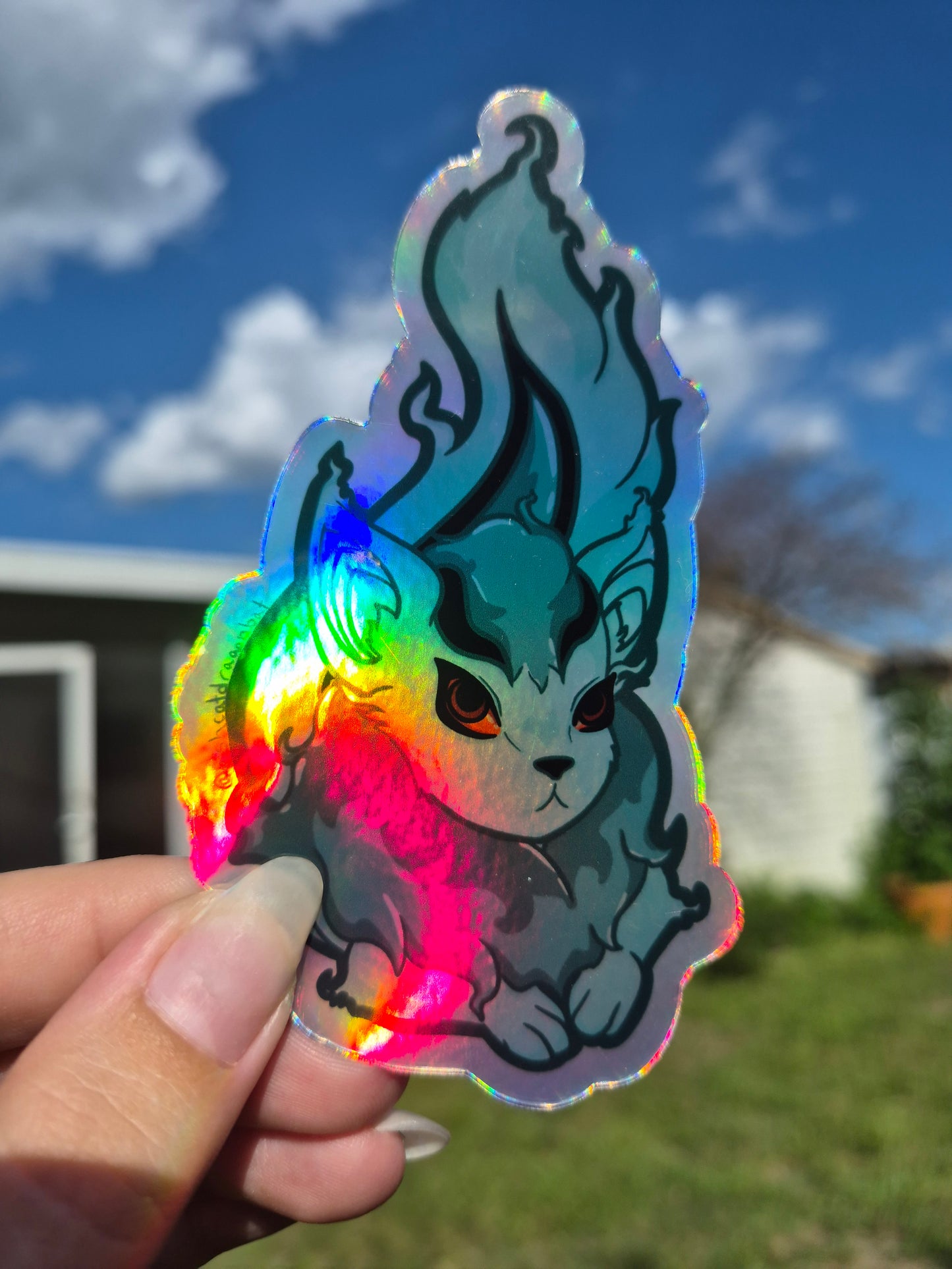 Ghost Xwee Virtual Pet 4.5" Holographic Sticker