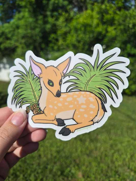 Key Deer 4.5" Clear Matte Sticker