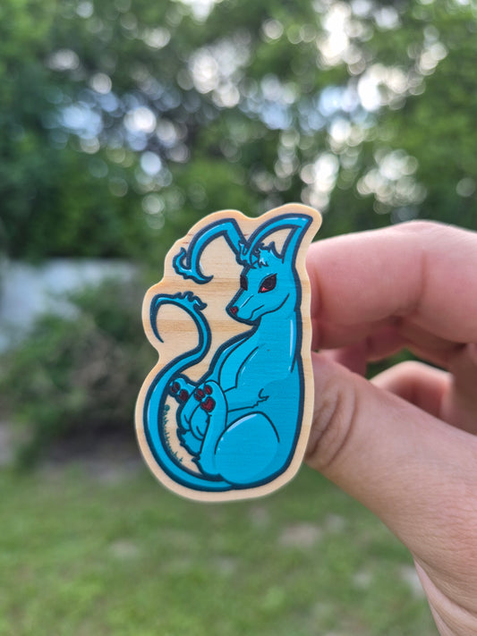 Ghost Gelert Virtual Pet 2" Wooden Pin