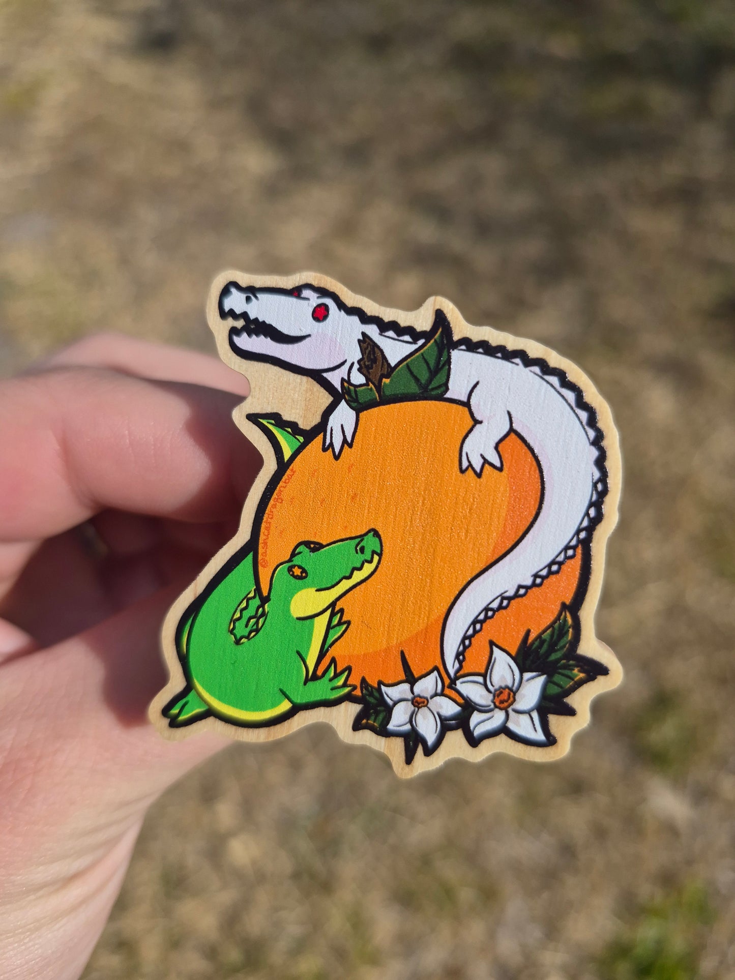 Gator Friends 2" Wooden Pin