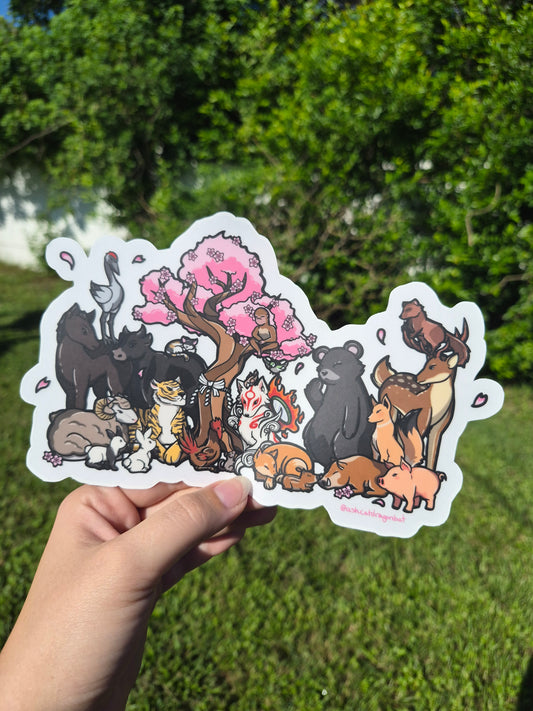 Celestial Praise 8" Clear Matte Sticker